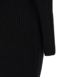 Max Mara Black Wool Long Dress
