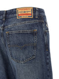 Diesel Blue Cotton Straight-Leg Jeans