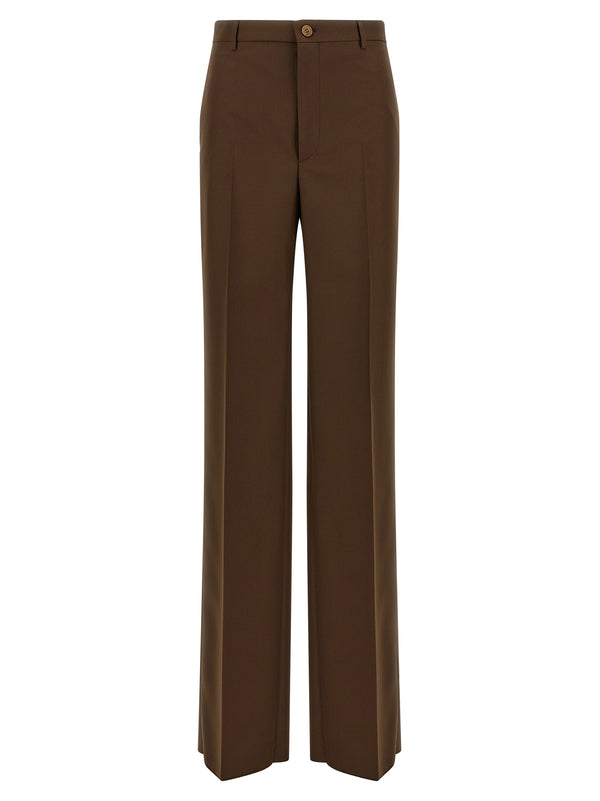 Gucci Brown Polyester Dress Pants