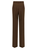 Gucci Brown Polyester Dress Pants