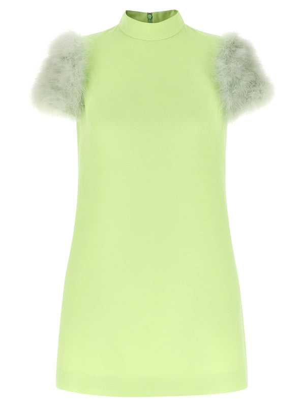 Valentino Garavani Bicolor Virgin Wool Short Dress