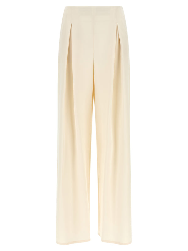 Max Mara White Silk Casual Pants