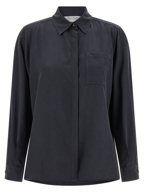 Max Mara Gray Silk Blouse