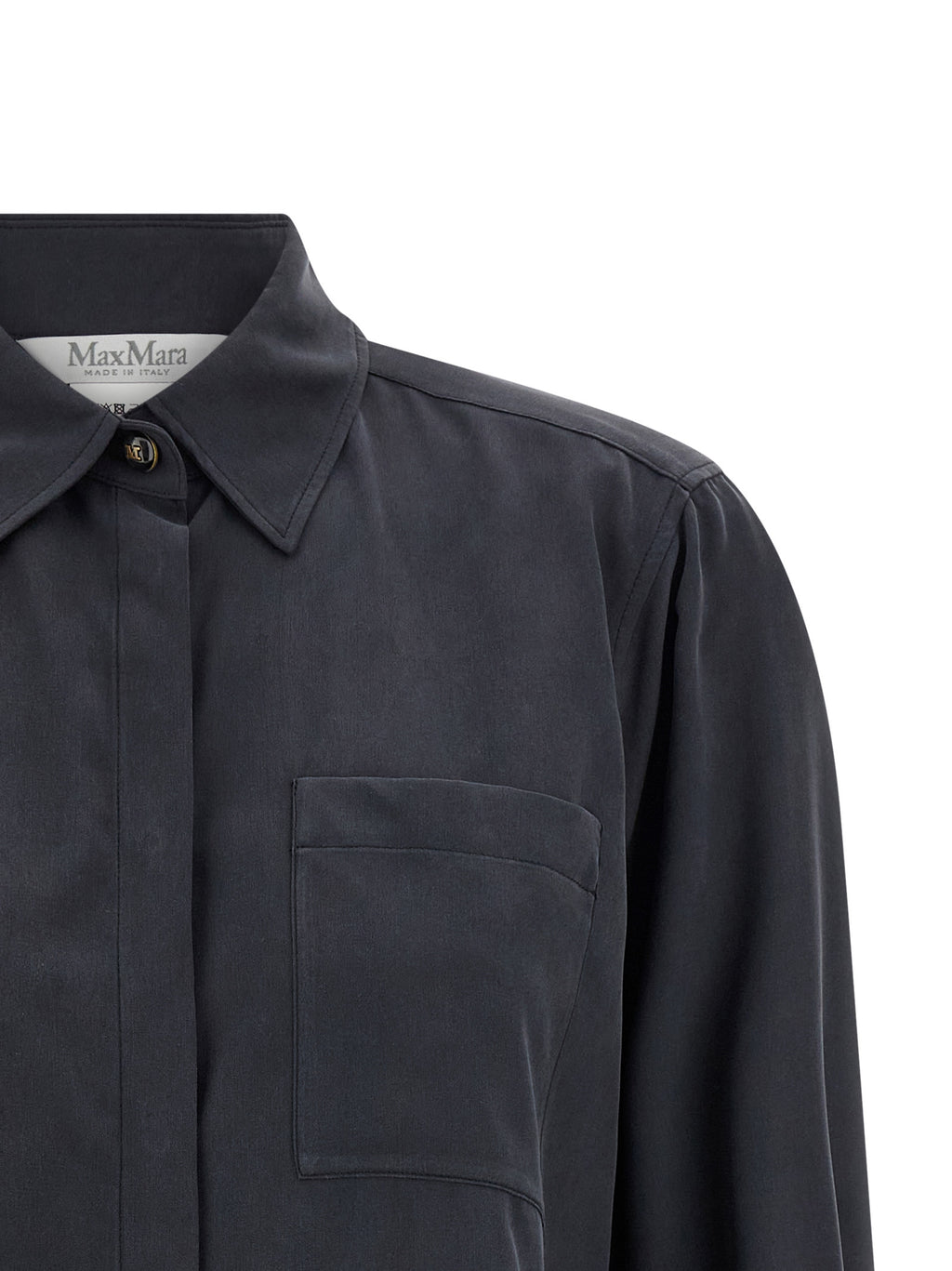 Max Mara Gray Silk Blouse