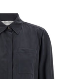 Max Mara Gray Silk Blouse