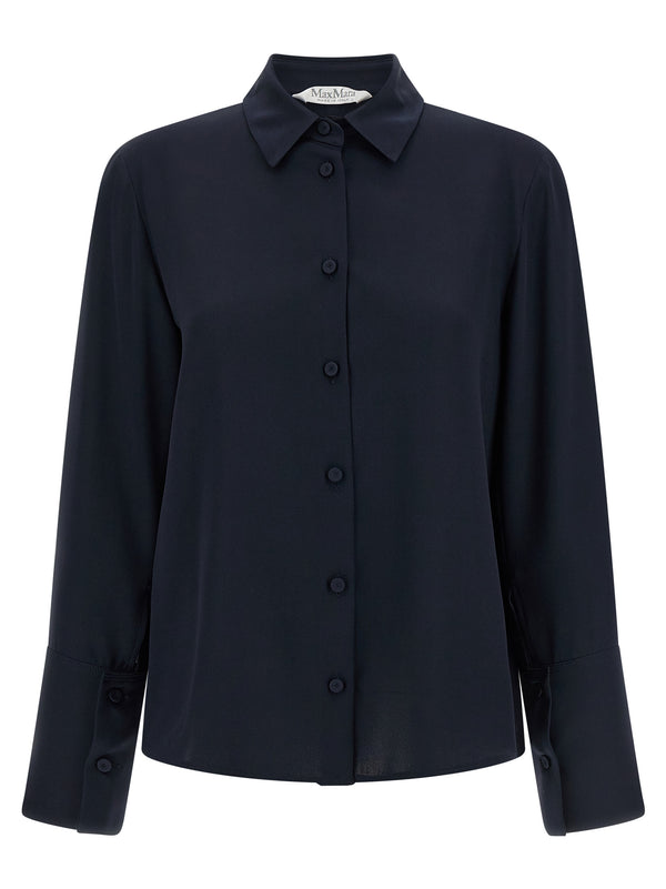 Max Mara Blue Silk Blouse