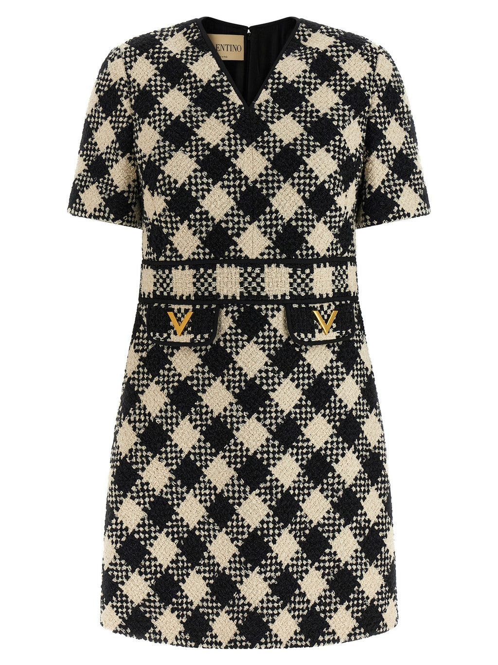 Valentino Garavani Bicolor Cotton Short Dress