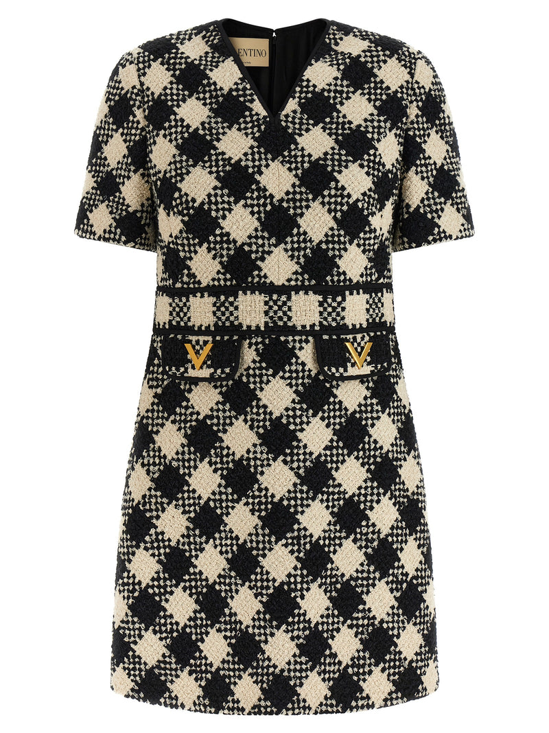 Valentino Garavani Bicolor Cotton Short Dress