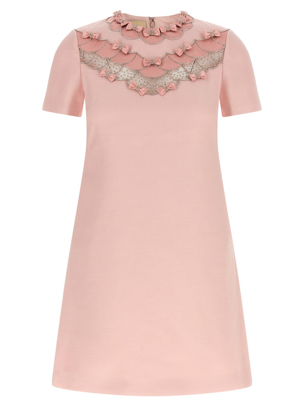 Valentino Garavani Multicolor Virgin Wool Short Dress
