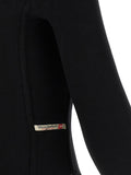 Diesel Black Viscose Bodysuit