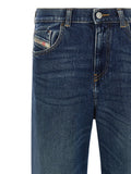 Diesel Blue Cotton Flared Jeans