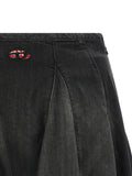 Diesel Black Cotton Long Skirt