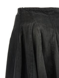 Diesel Black Cotton Long Skirt