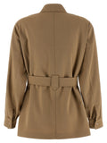 Max Mara Beige Virgin Wool Blouse
