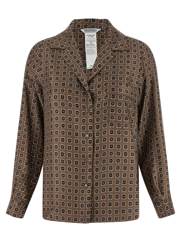 Max Mara Brown Silk Blouse