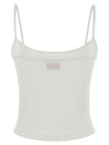 Diesel White Cotton Tank Tops
