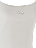 Diesel White Cotton Tank Tops