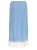 Moschino Blue Acetate Midi Skirt