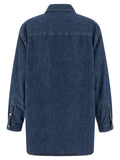 Valentino Garavani Blue Cotton Blouse