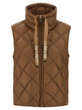Max Mara Brown Polyamide Sleeveless Jacket