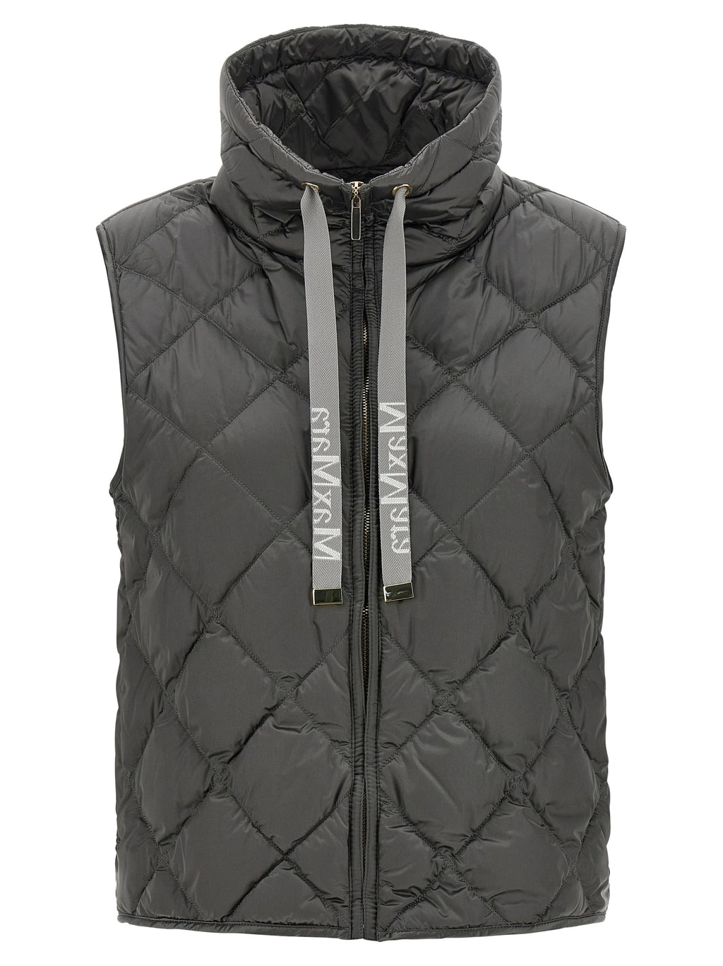 Max Mara Gray Polyamide Sleeveless Jacket