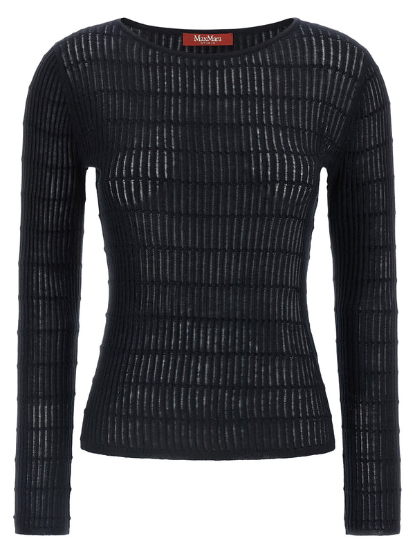 Max Mara Blue Silk Cardigan