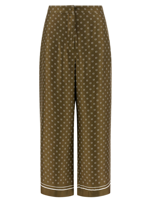 Max Mara Bicolor Silk Casual Pants