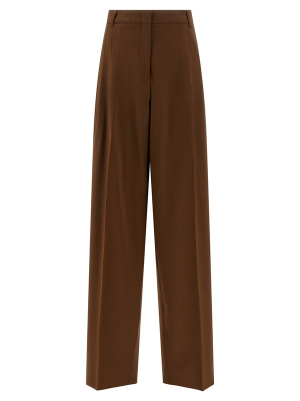 Max Mara Brown Virgin Wool Casual Pants