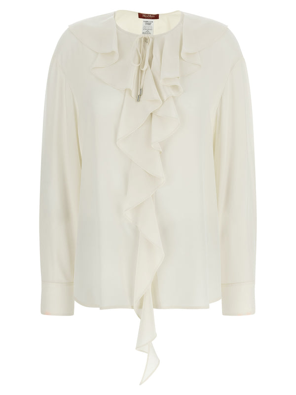 Max Mara White Silk Blouse