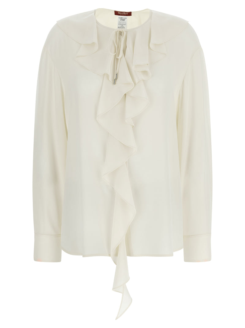 Max Mara White Silk Blouse