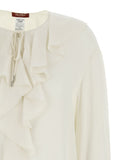 Max Mara White Silk Blouse