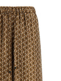 Max Mara Brown Silk Casual Pants