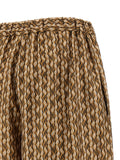 Max Mara Brown Silk Casual Pants