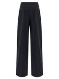 Max Mara Blue Virgin Wool Casual Pants