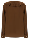 Max Mara Brown Silk Blouse