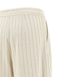Max Mara White Cotton Casual Pants
