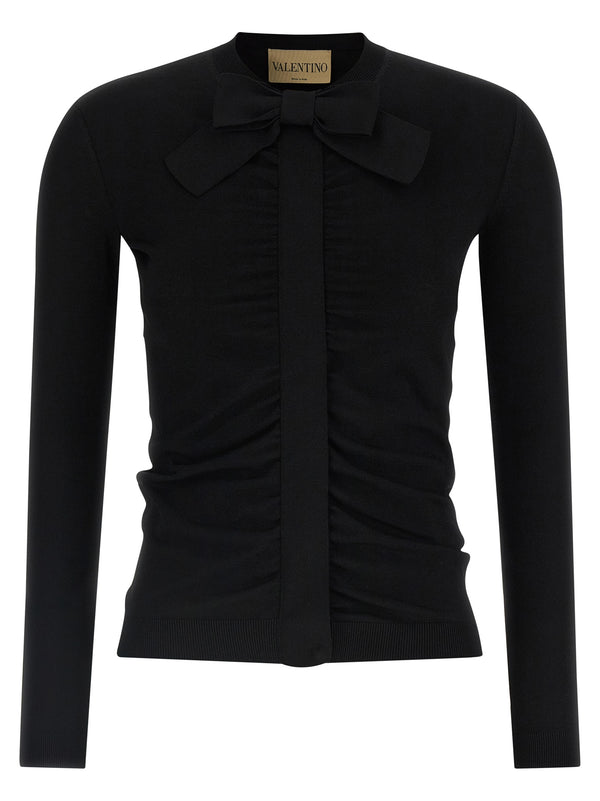 Valentino Garavani Black Viscose Cardigan