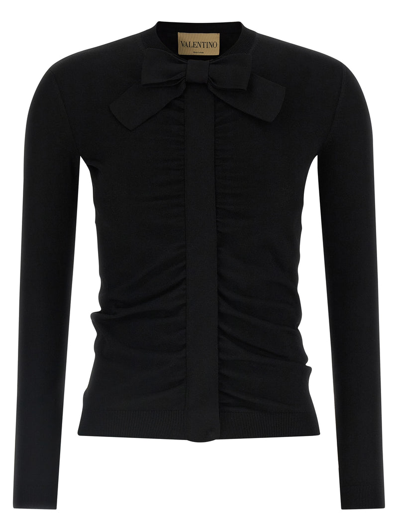 Valentino Garavani Black Viscose Cardigan