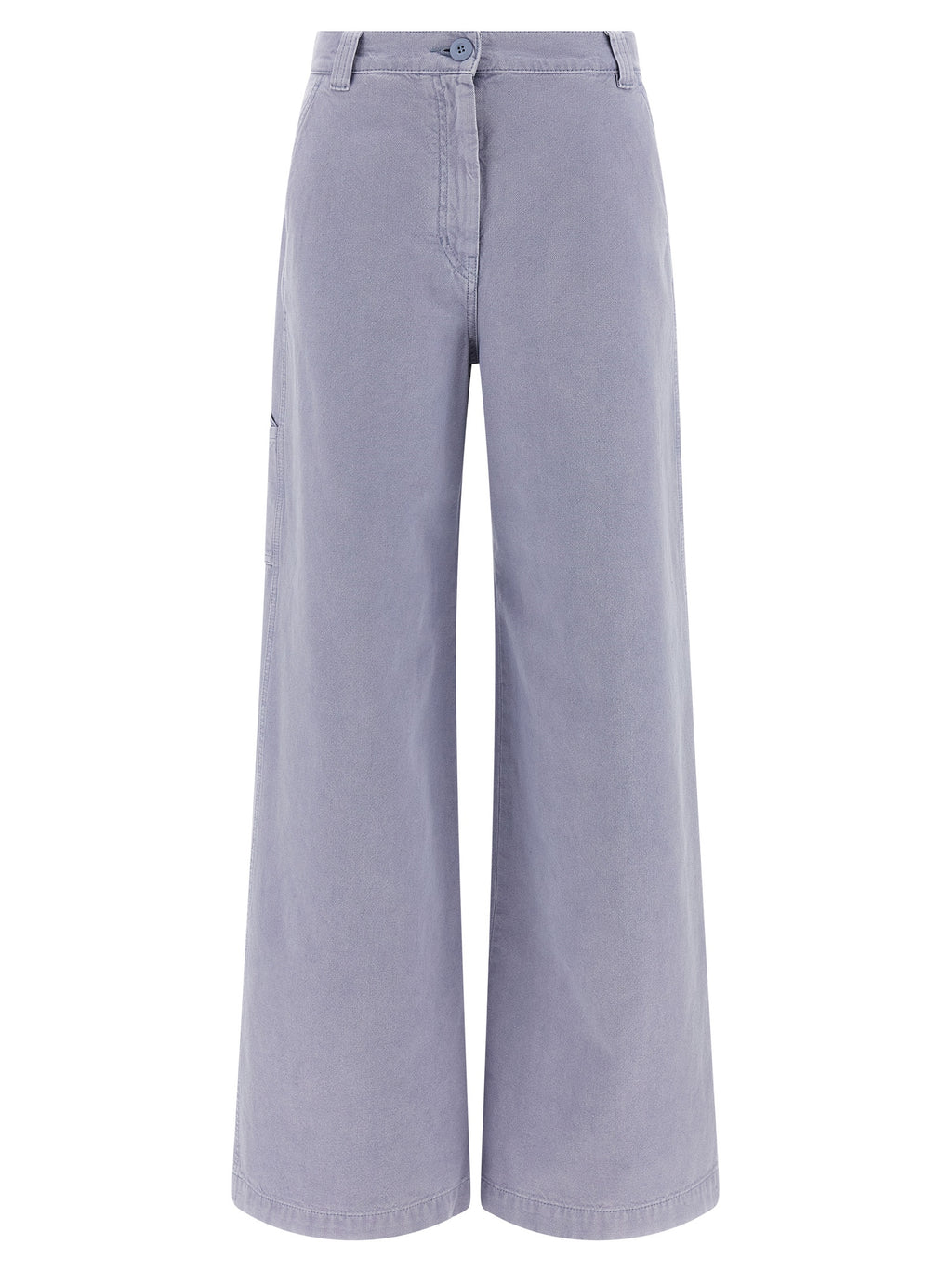 Max Mara Purple Cotton Casual Pants