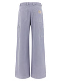 Max Mara Purple Cotton Casual Pants