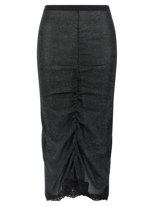 Valentino Garavani Black Viscose Midi Skirt