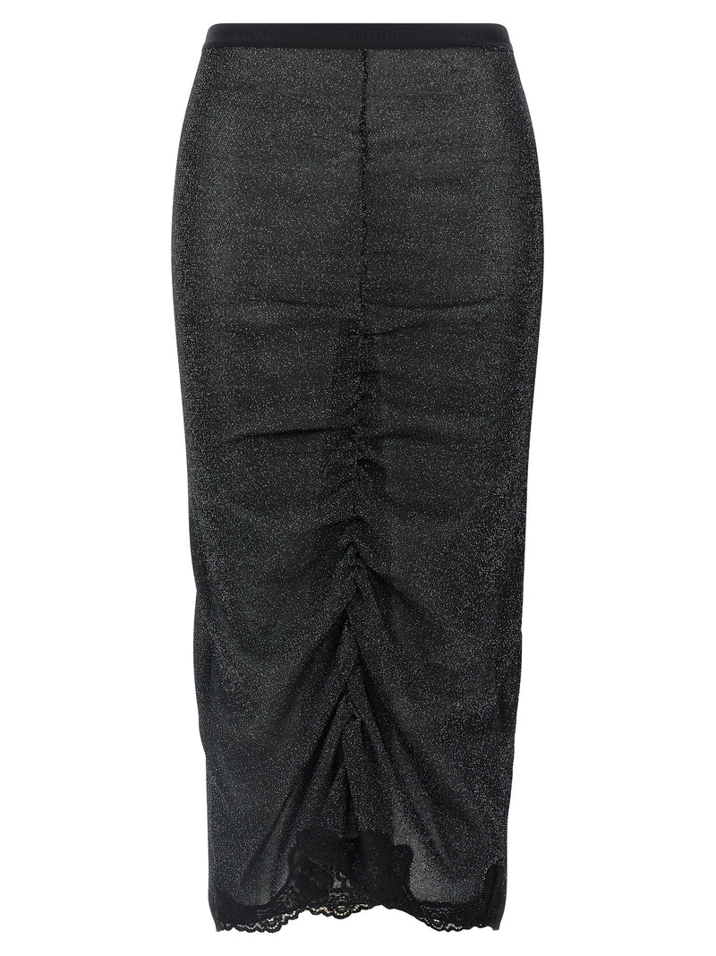 Valentino Garavani Black Viscose Midi Skirt
