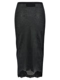 Valentino Garavani Black Viscose Midi Skirt