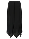Valentino Garavani Black Silk Midi Skirt