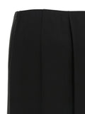 Valentino Garavani Black Silk Midi Skirt