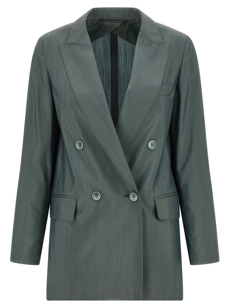 Max Mara Bicolor Virgin Wool Blazer