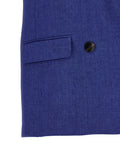 Max Mara Blue Linen Sleeveless Jacket