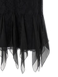 Valentino Garavani Black Cotton Midi Skirt