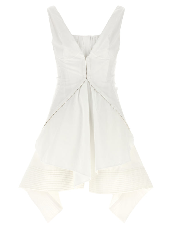 Alexander McQueen White Cotton Short Dress