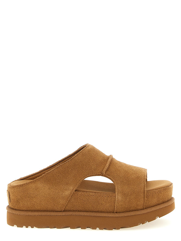 UGG Brown Leather Slides 2